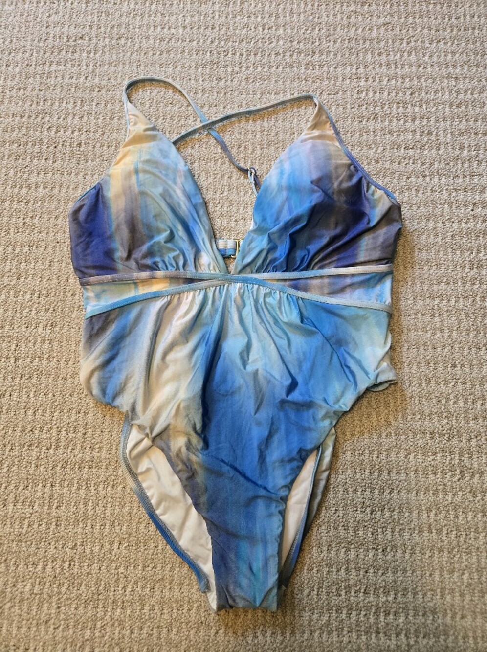 BCBGMaxAzria Blue Ombre  One-Piece Swimsuit